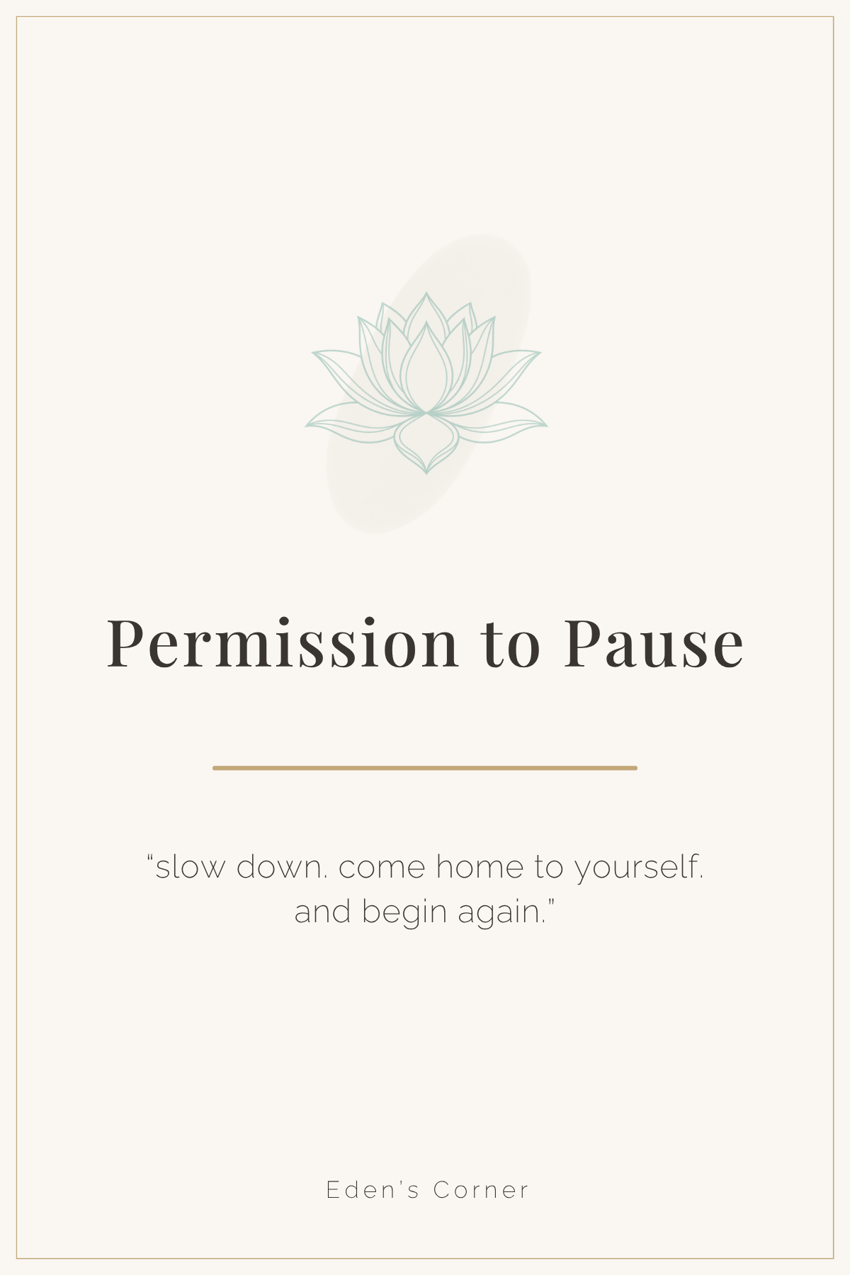 Permission to Pause Cards deck with 60 self-care prompts