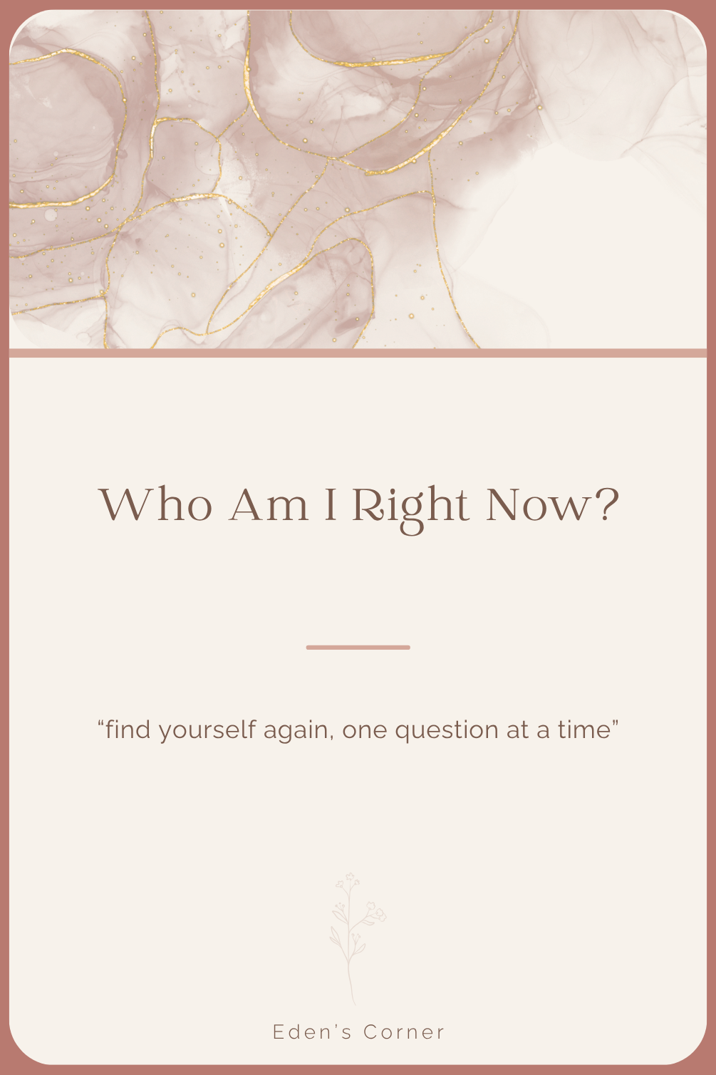 Who Am I Right Now? journal prompt card deck cover