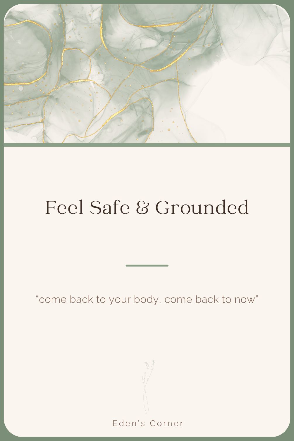 Feel Safe & Grounded journal prompt card deck cover