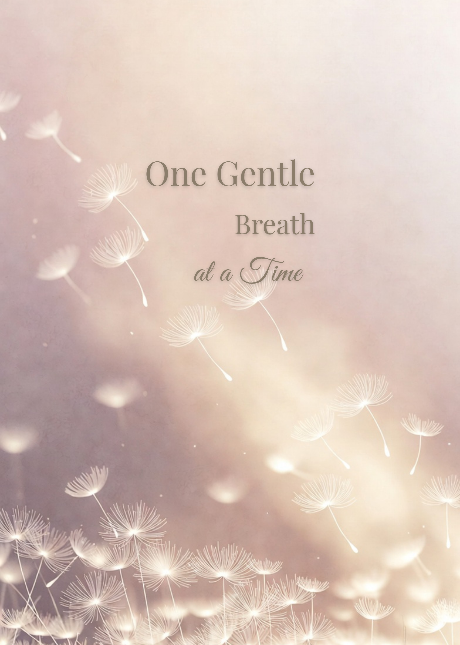 One Gentle Breath at a Time spiral notebook cover