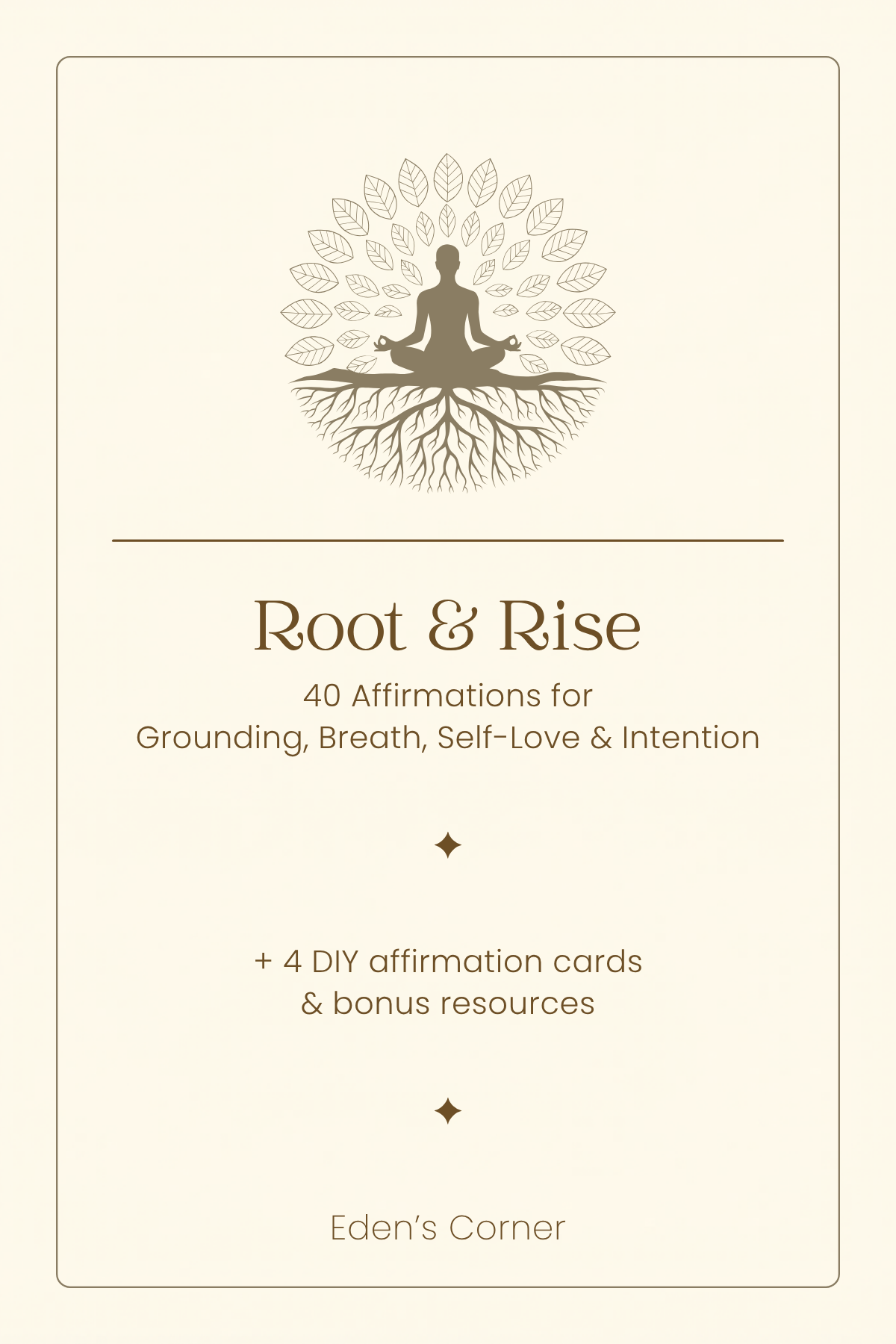 Root & Rise affirmation card deck cover