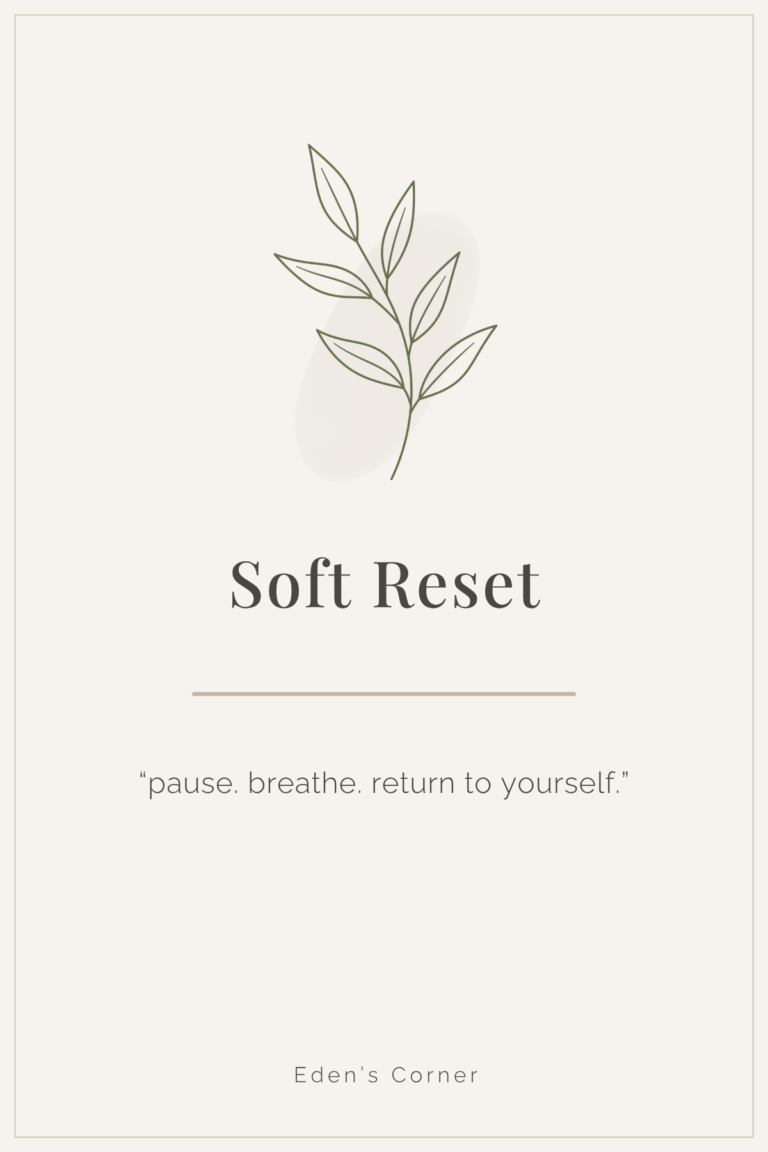 Soft Reset Burnout Cards deck for self-care and recovery