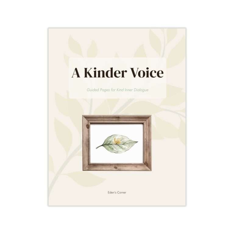 A Kinder Voice self-compassion guided journal cover