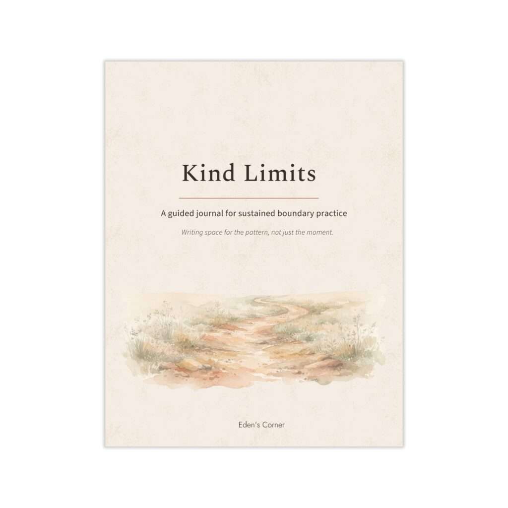 Kind Limits boundary-setting journal cover for people pleaser recovery