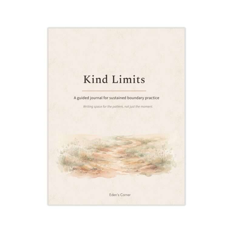 Kind Limits boundary-setting journal cover for people pleaser recovery