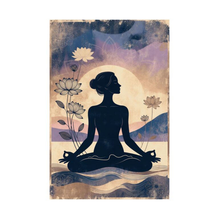 Moonlit Pause Meditation Poster