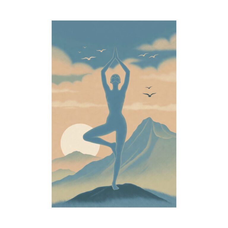 Morning Stillness Yoga Poster