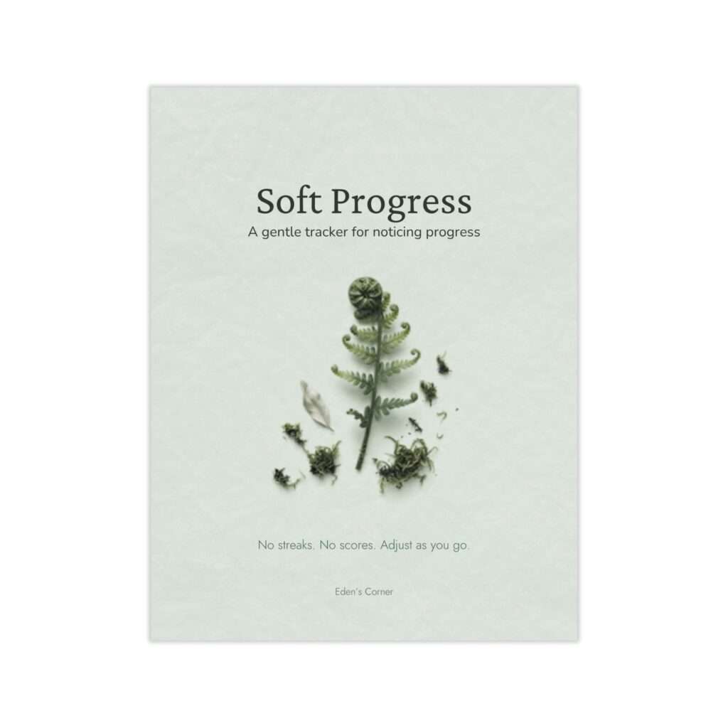A gentle tracker for noticing progress. No streaks. No scores. Adjust as you go.