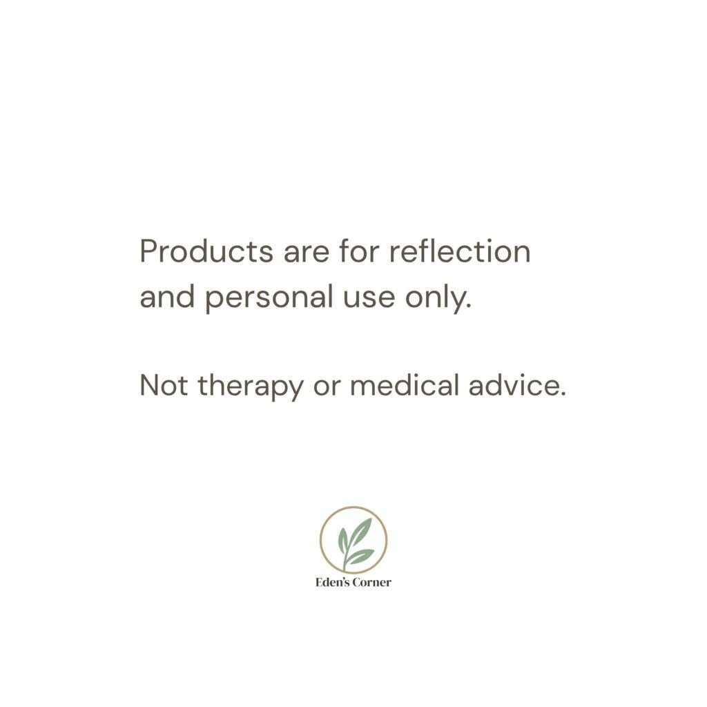Eden's Corner product disclaimer